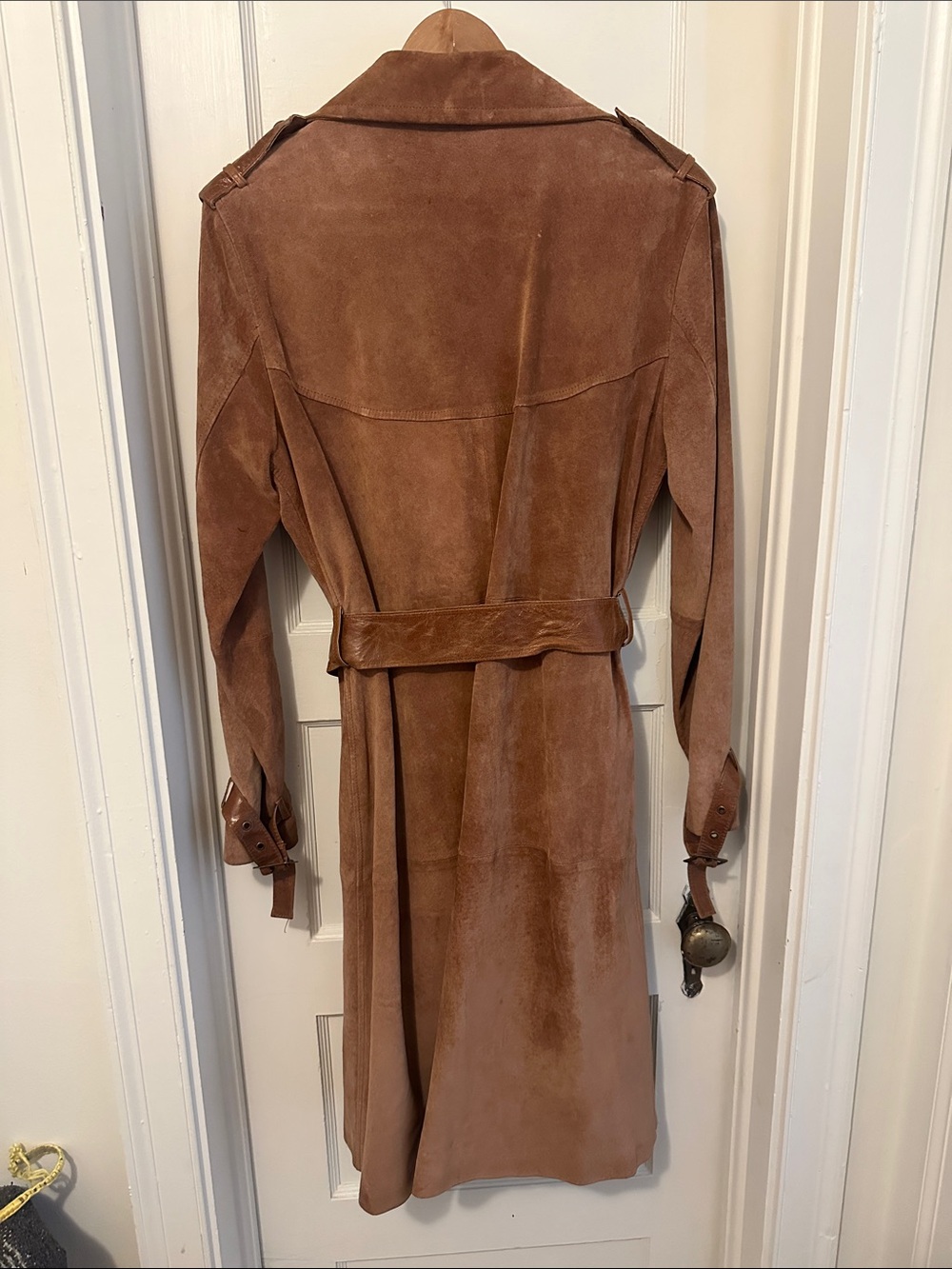 Y2K bebe Suede Trench Coat in Brown - Picture 3 of 3